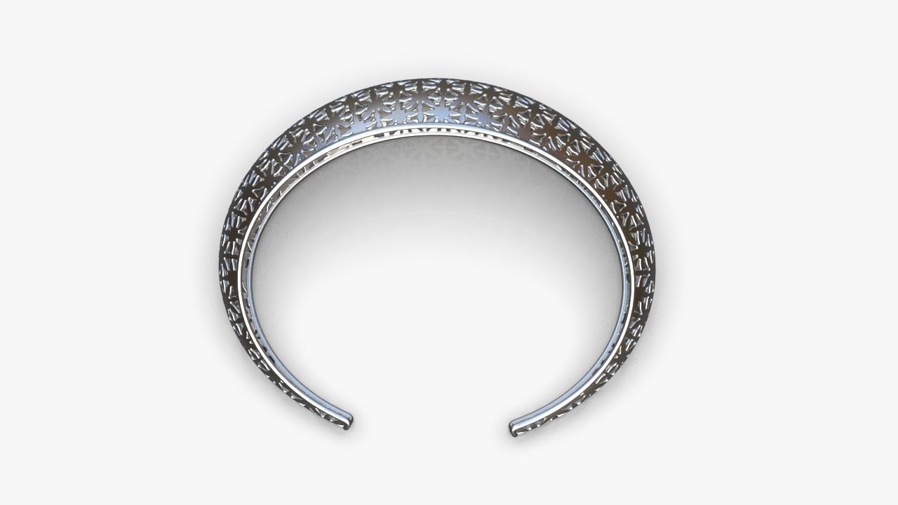  Cuff bracelet 3D print model_12
