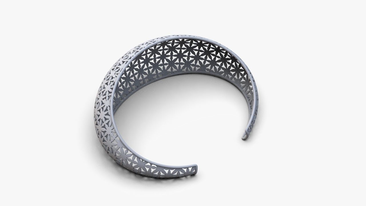  Cuff bracelet 3D print model_15