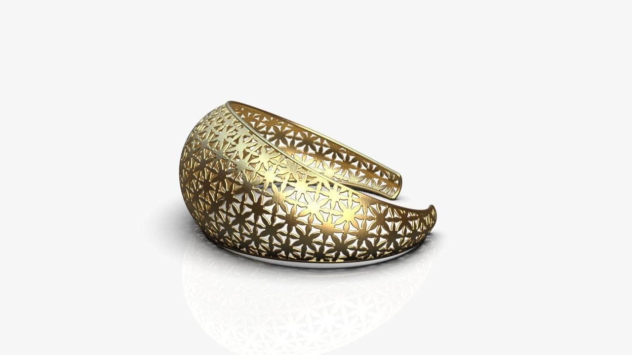  Cuff bracelet 3D print model_9