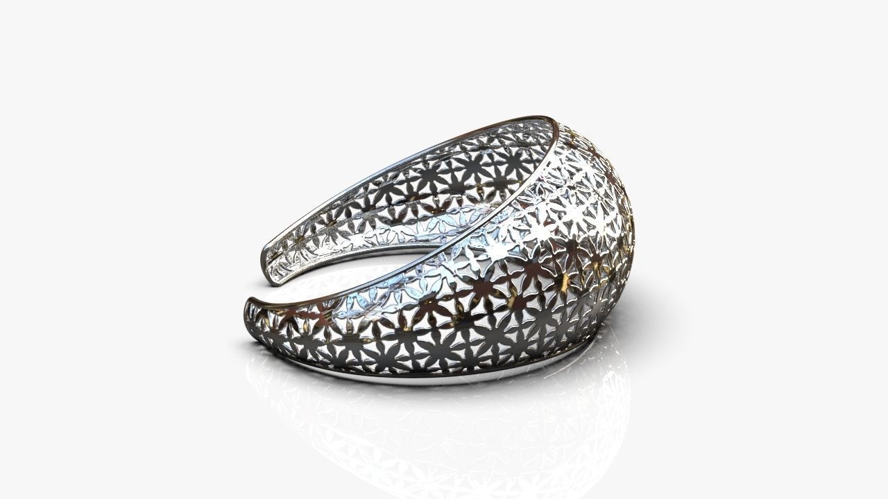  Cuff bracelet 3D print model_7