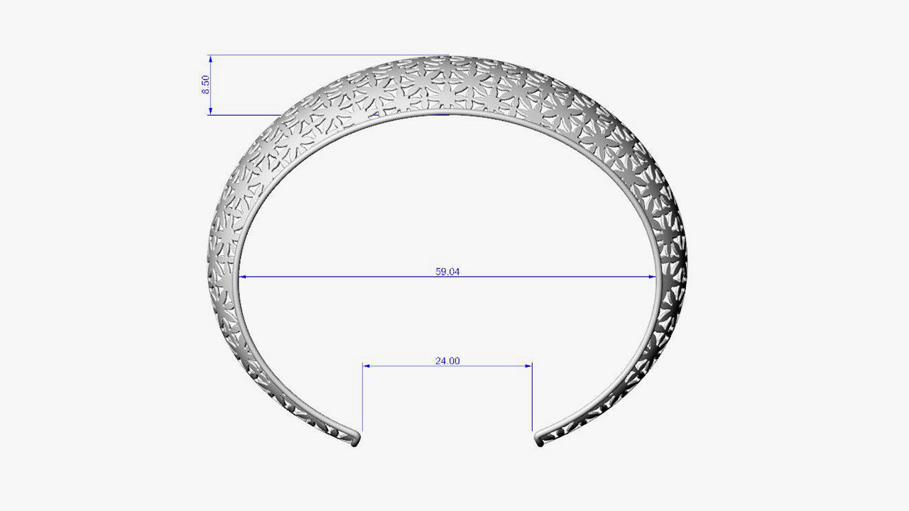  Cuff bracelet 3D print model_16