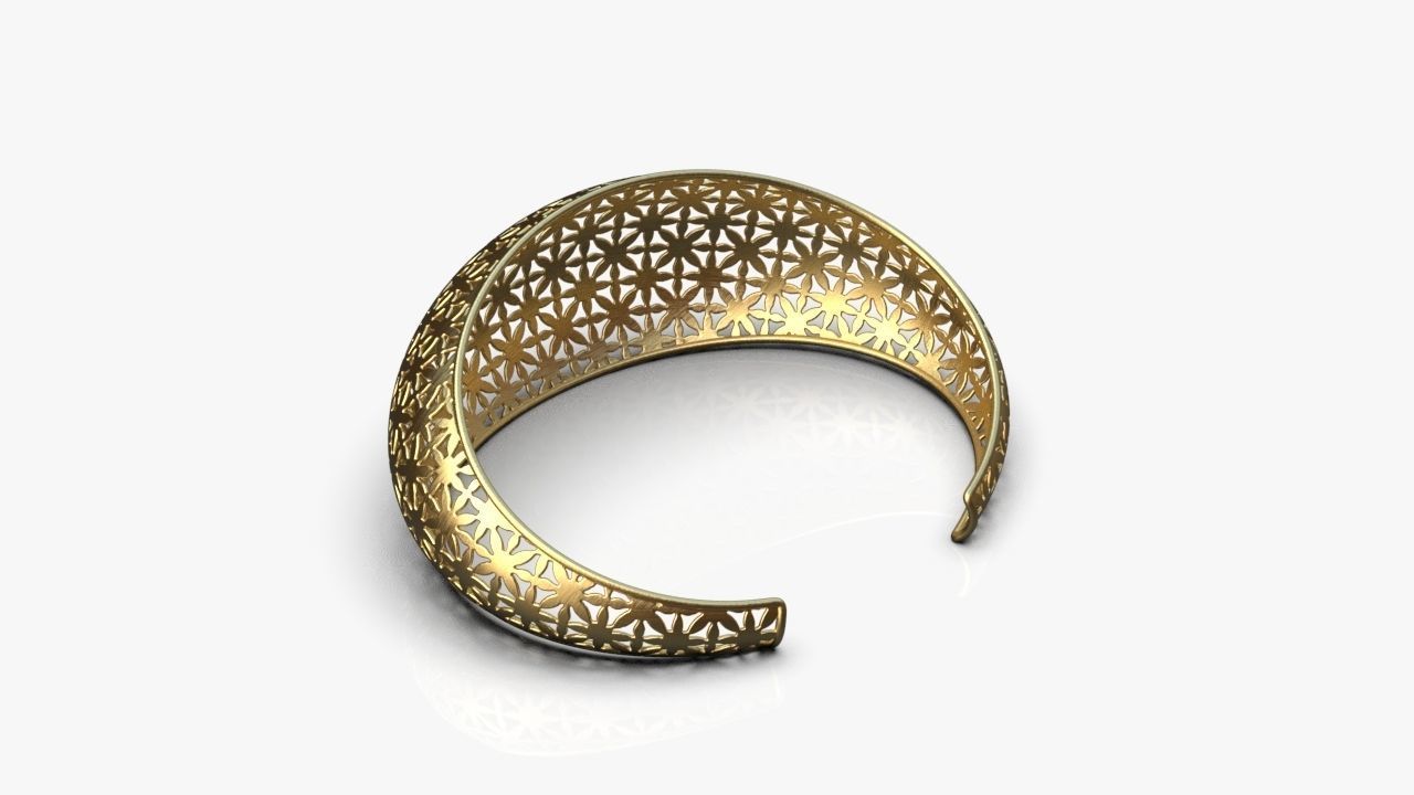  Cuff bracelet 3D print model_10