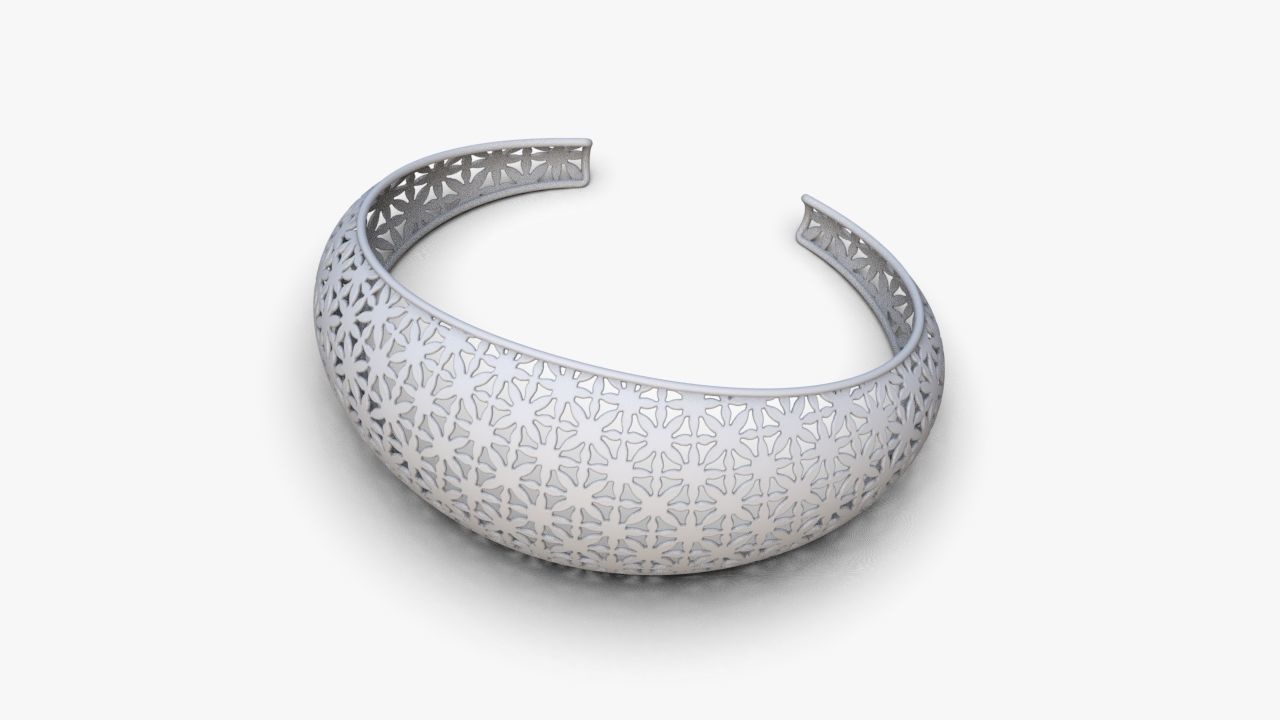  Cuff bracelet 3D print model_14