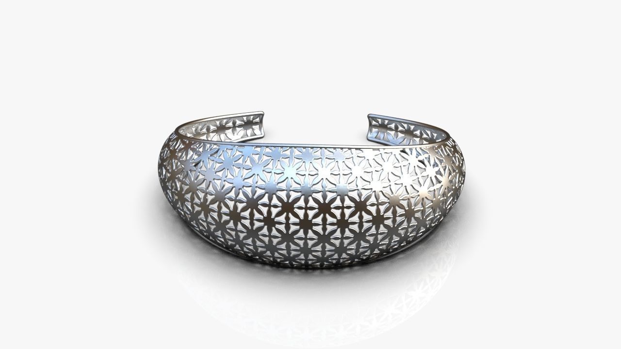  Cuff bracelet 3D print model_11