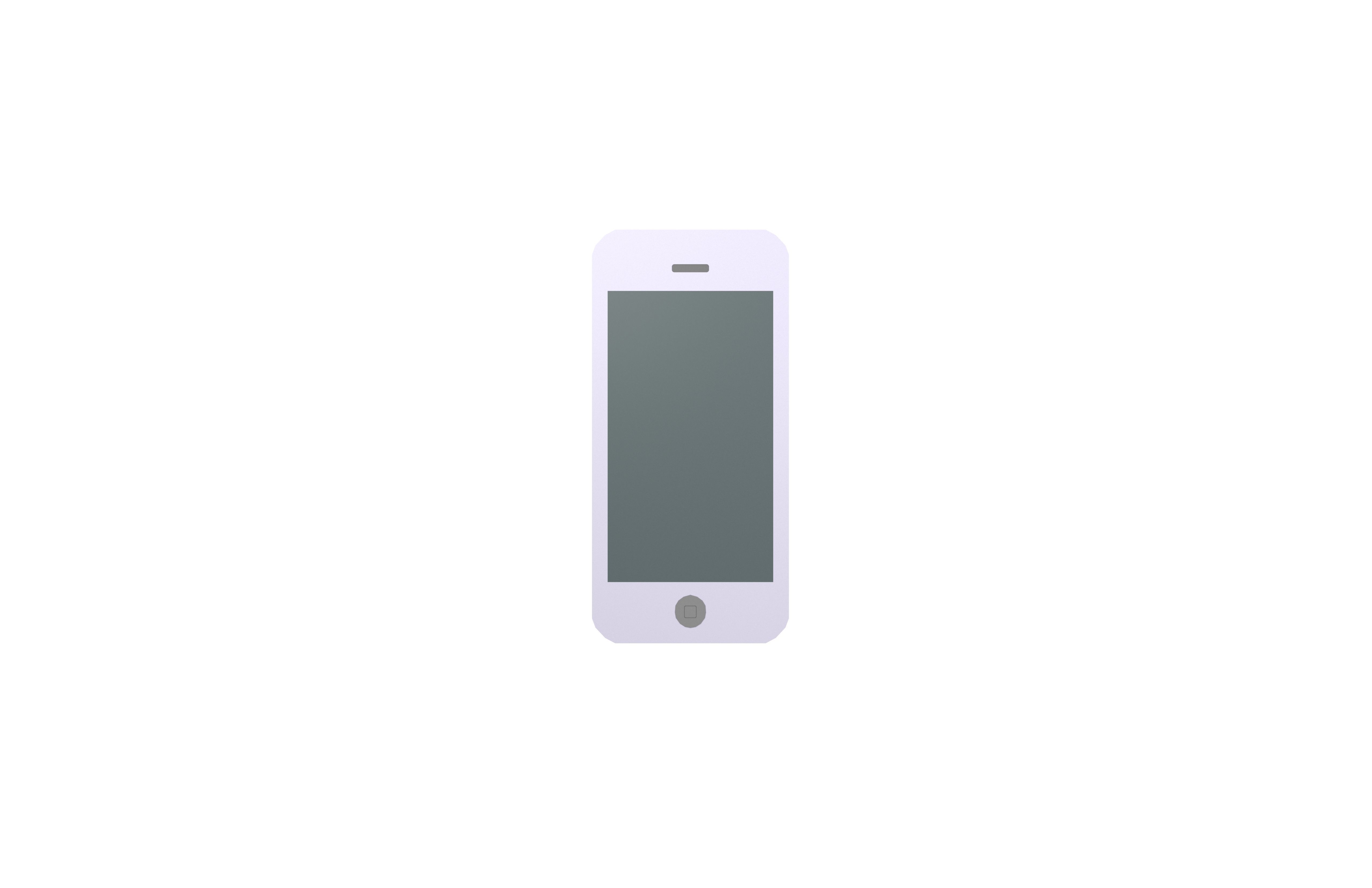Cartoon Iphone v1 005 Low-poly 3D model_1