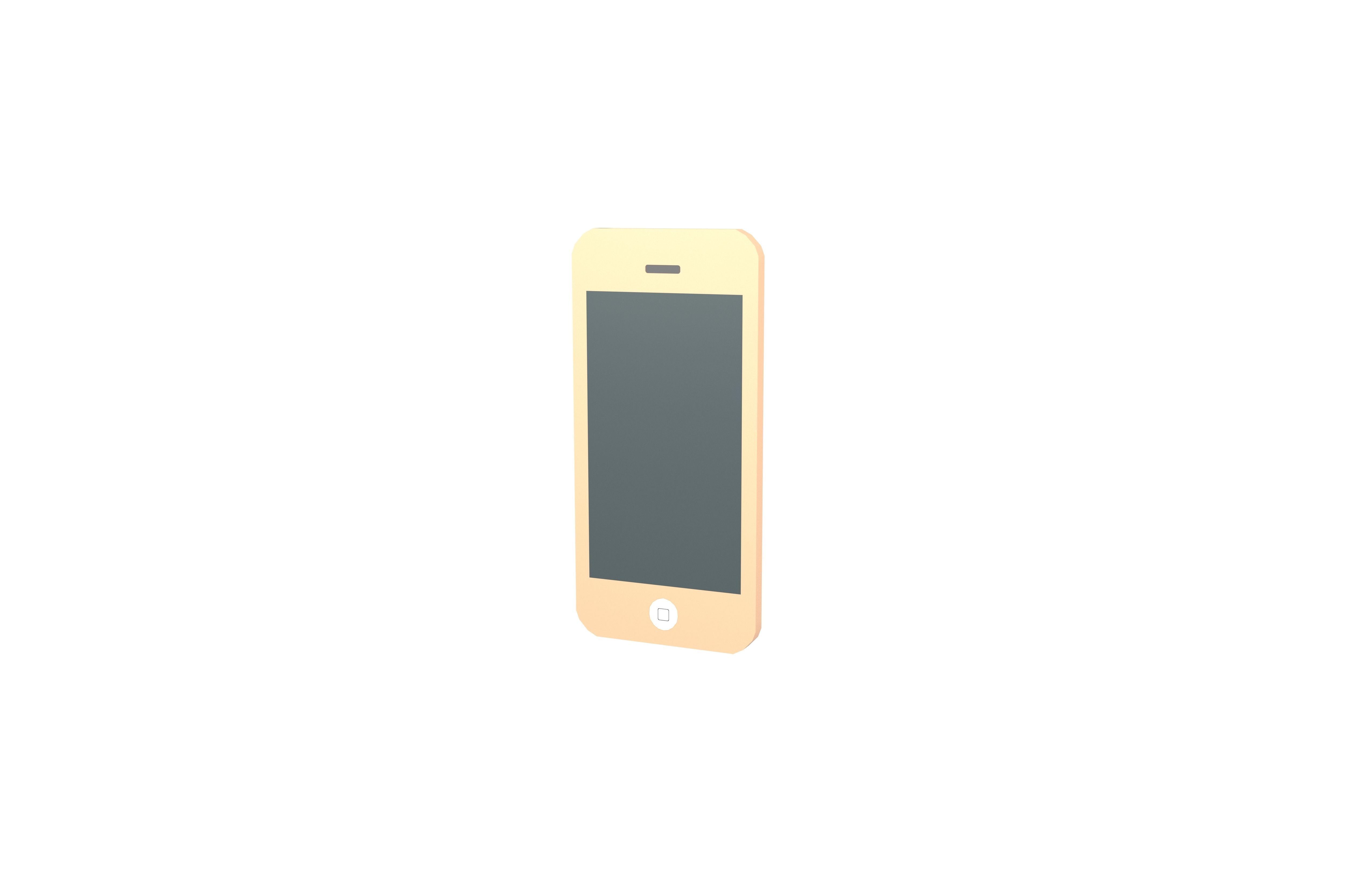 Cartoon Iphone v1 008 Low-poly 3D model_2