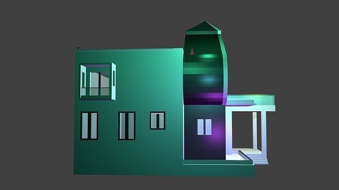new style house 001 3D model