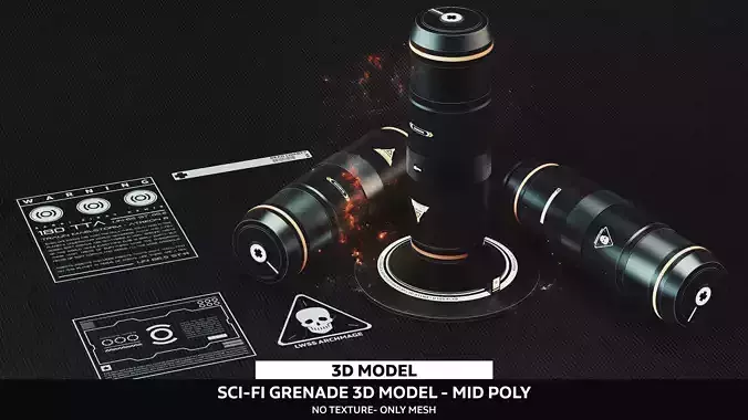 Grenade 3D Model 