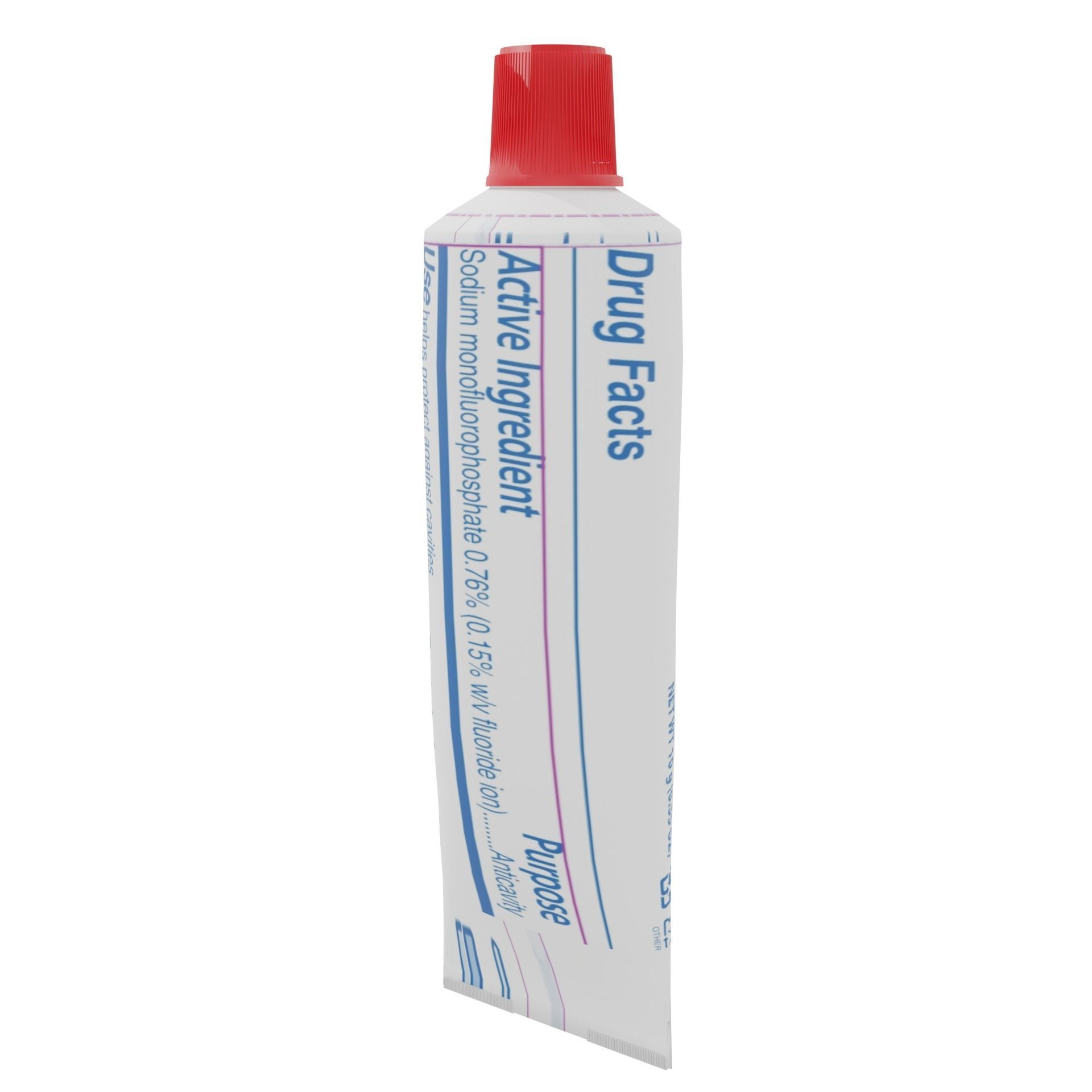 colgate ointment tube Low-poly 3D model_3