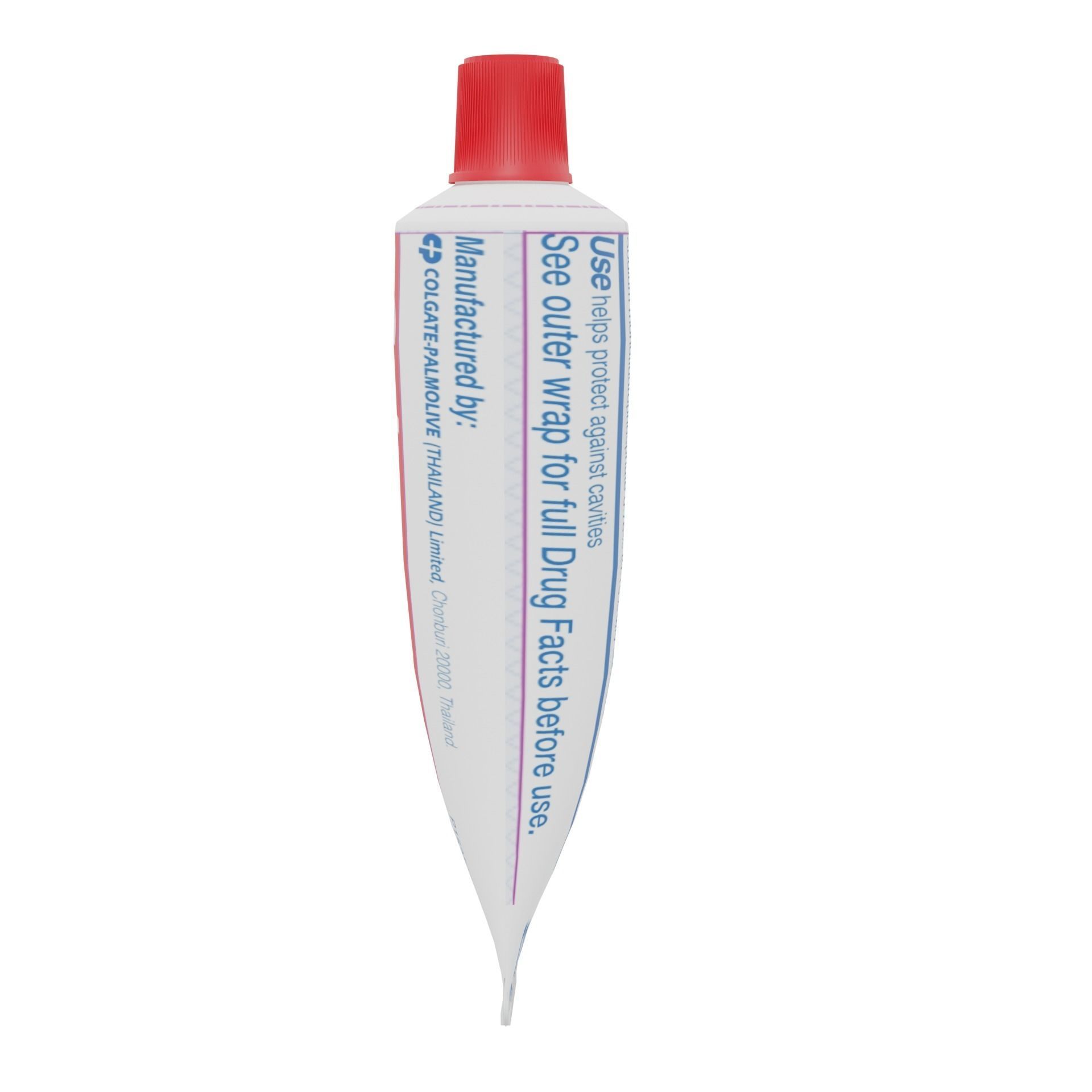colgate ointment tube Low-poly 3D model_2