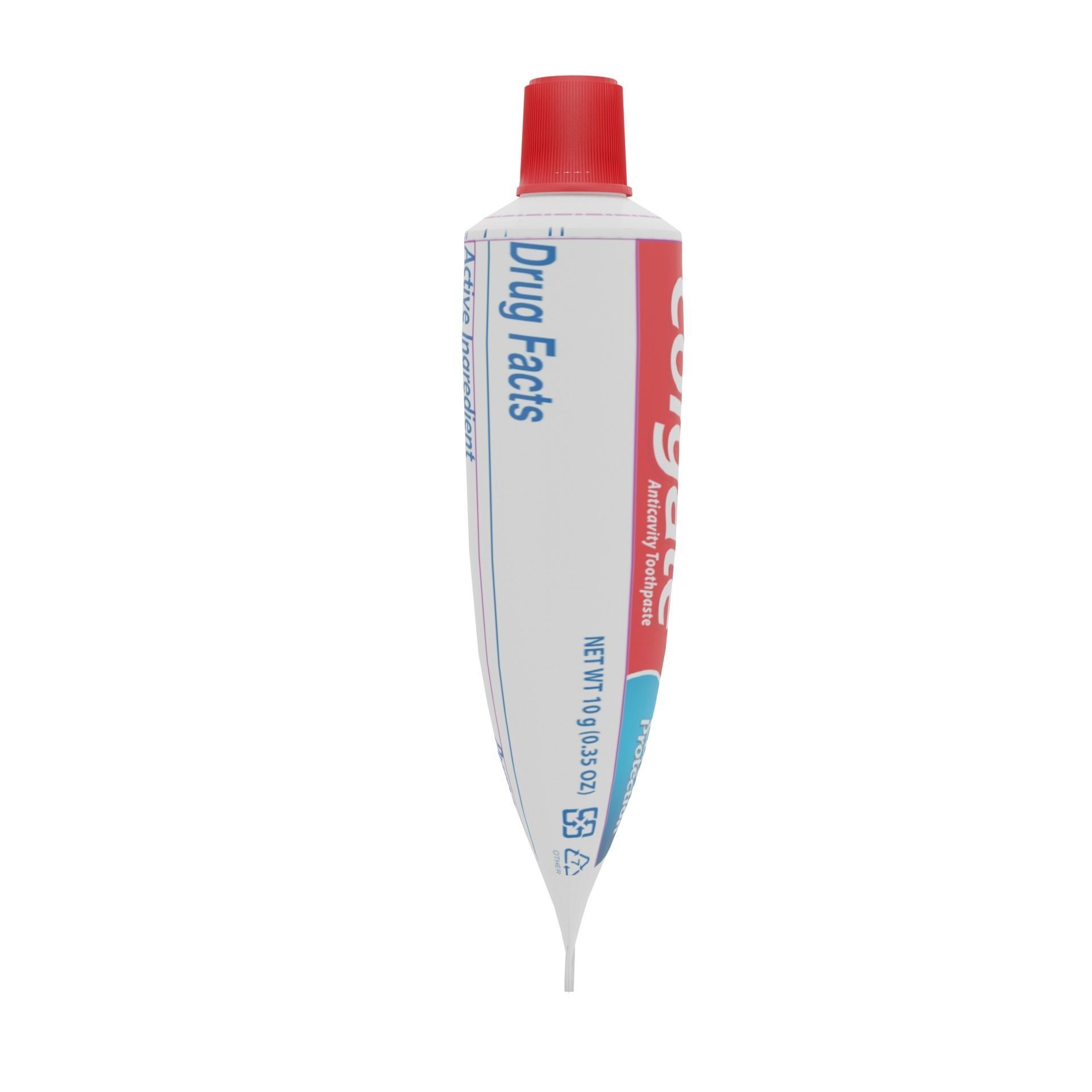 colgate ointment tube Low-poly 3D model_5