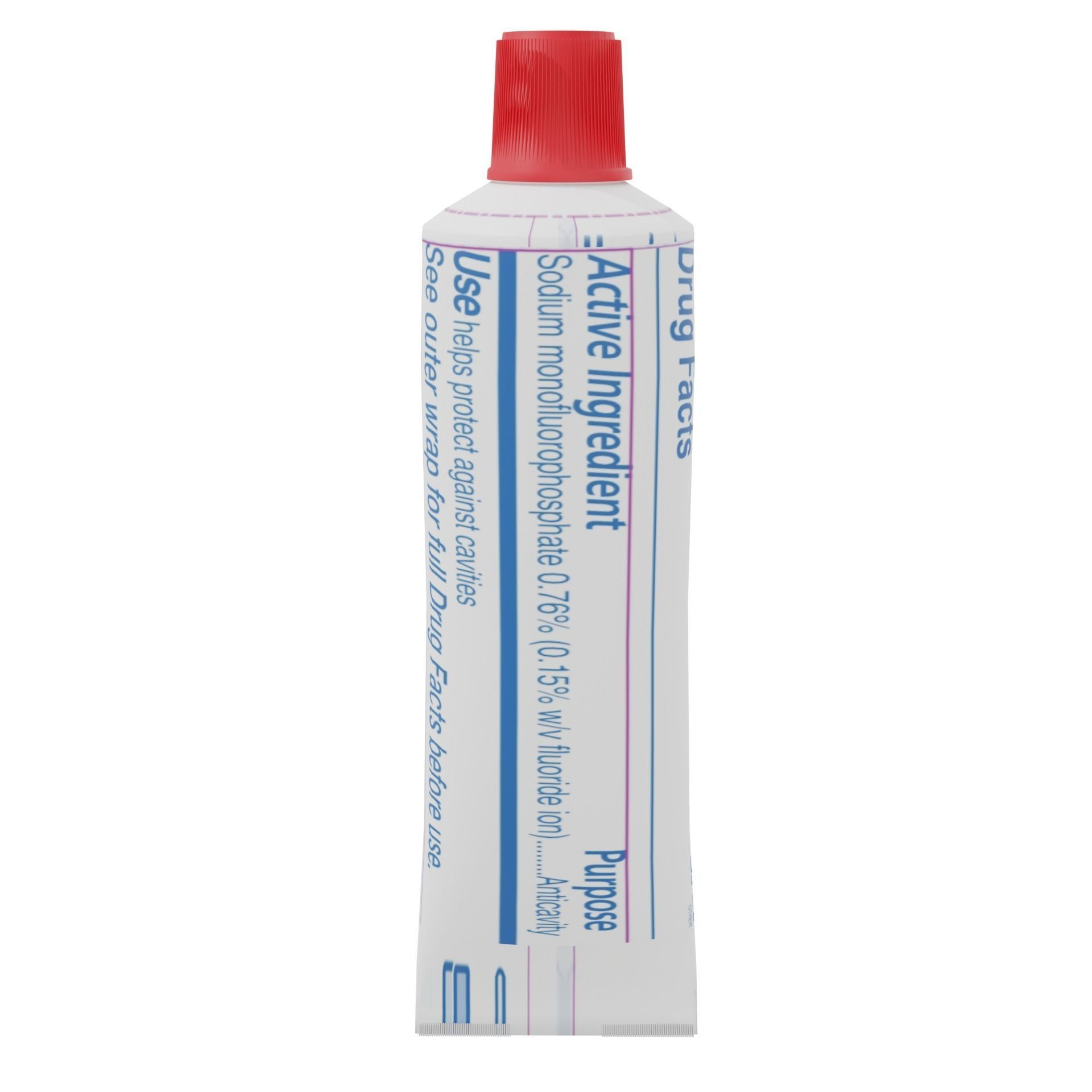 colgate ointment tube Low-poly 3D model_1