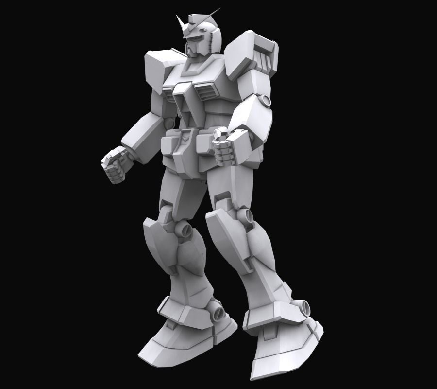 Gundam mobile suit MS RX78 model 3D model_2