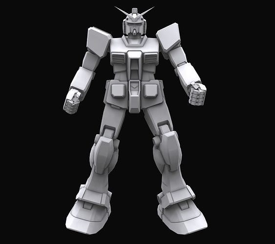 Gundam mobile suit MS RX78 model 3D model