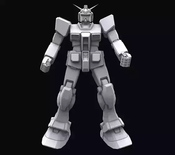 Gundam mobile suit MS RX78 model 3D model