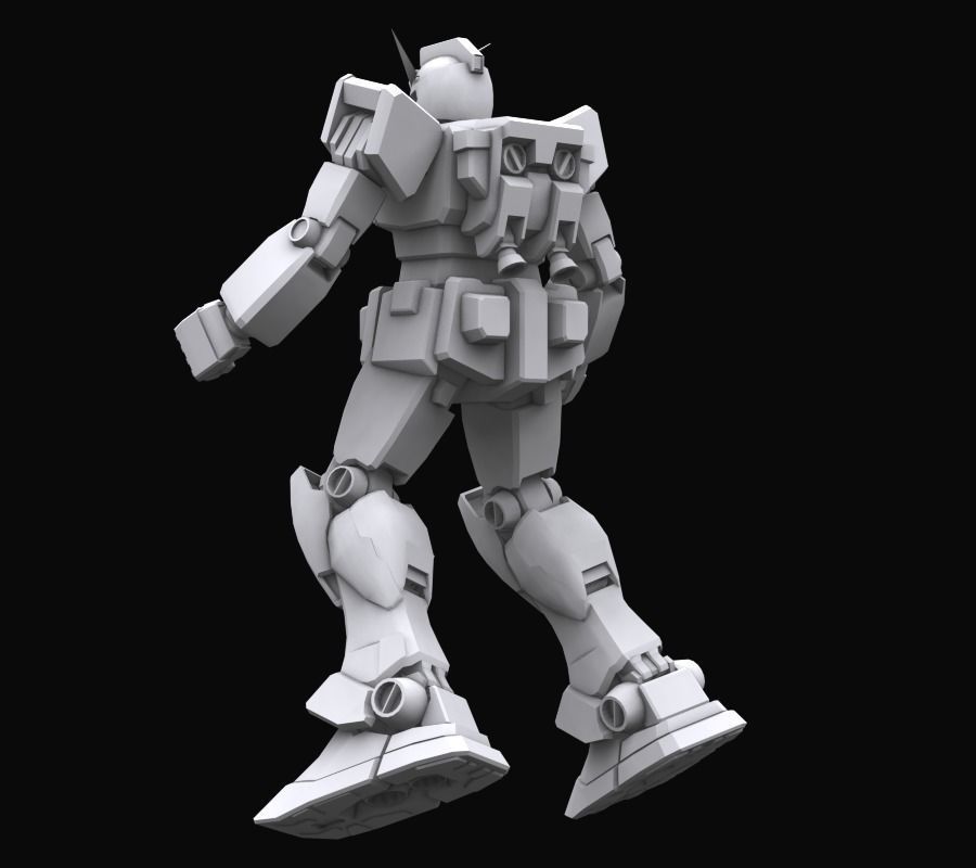 Gundam mobile suit MS RX78 model 3D model_4