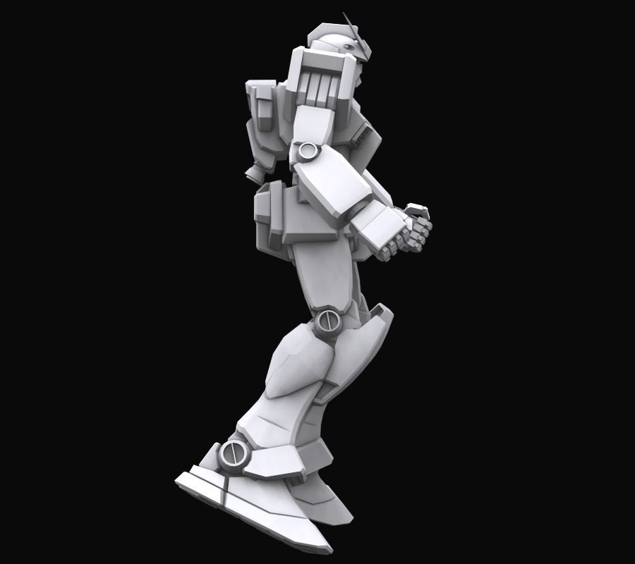 Gundam mobile suit MS RX78 model 3D model_7
