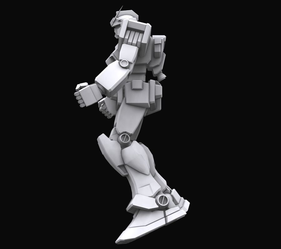 Gundam mobile suit MS RX78 model 3D model_3