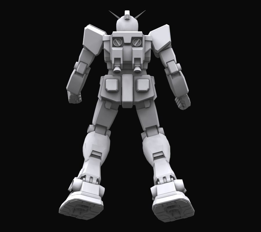 Gundam mobile suit MS RX78 model 3D model_5