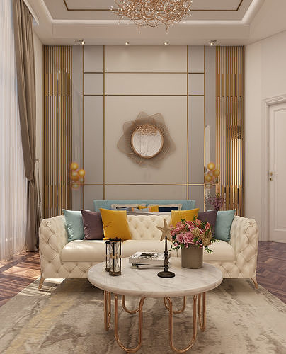 Luxury Master Bedroom  Low-poly 3D model