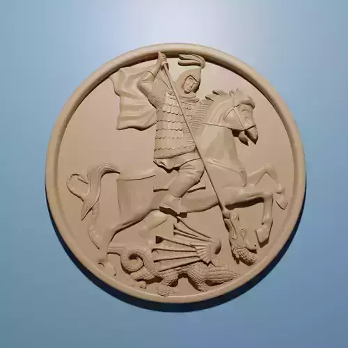 Saint George 3D STL Model for CNC Router Engraver Relief 3D print model