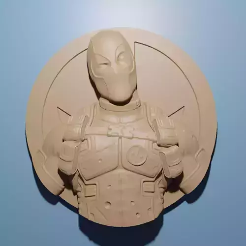 Deadpool artcam relief model in stl format 3D for CNC Router