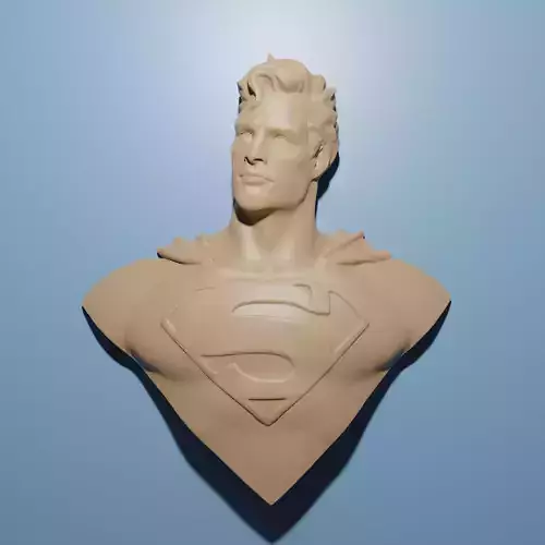 Superman artcam relief model in stl format 3D for CNC Router