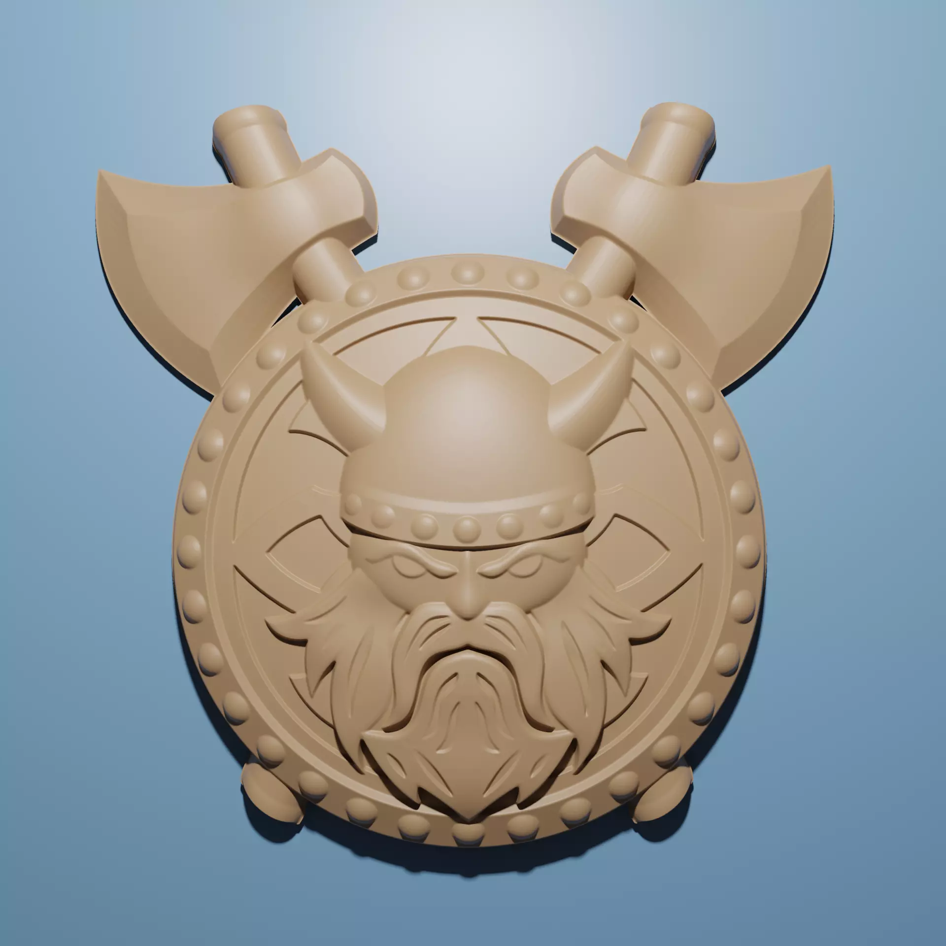 Viking relief model in stl format 3D for CNC Router Free 3D print model