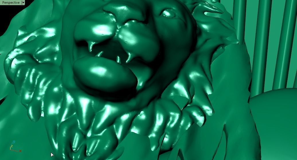 Lion pendant02 3D print model_13