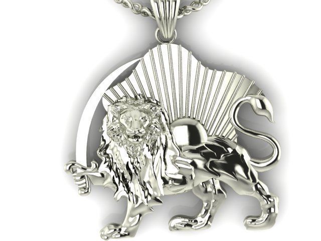 Lion pendant02 3D print model_23