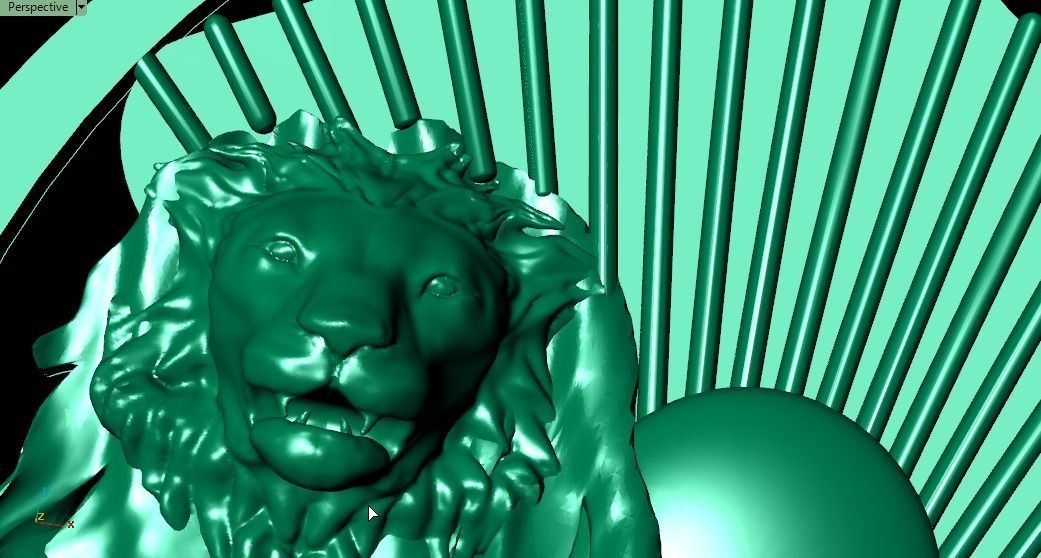 Lion pendant02 3D print model_9