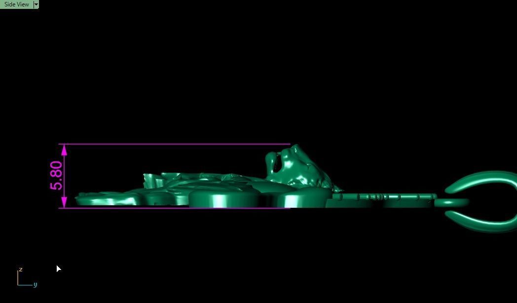 Lion pendant02 3D print model_33