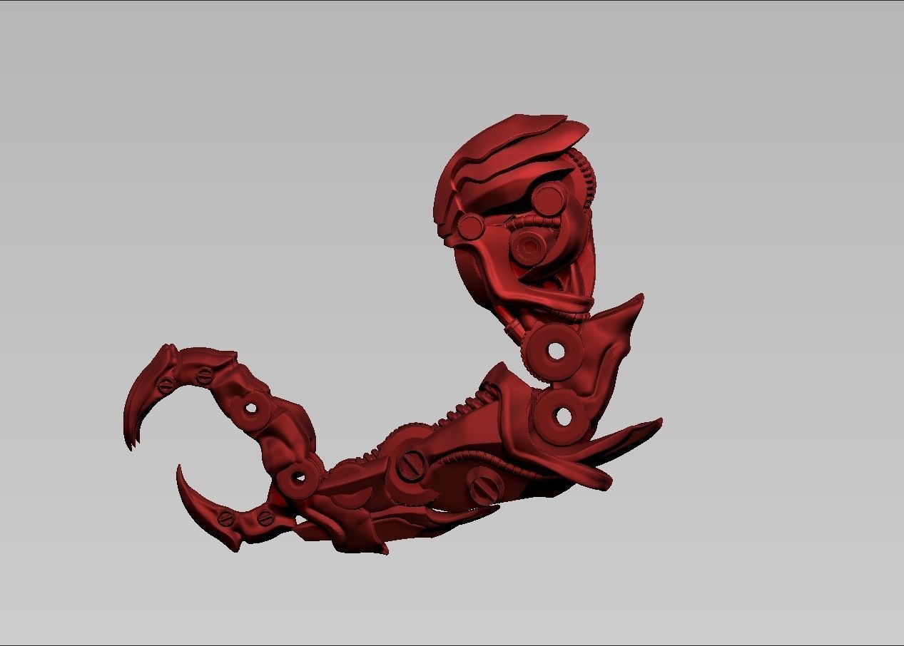 robotic mechanical dragon dinosaurs claw arm kitbash 3D print model_6