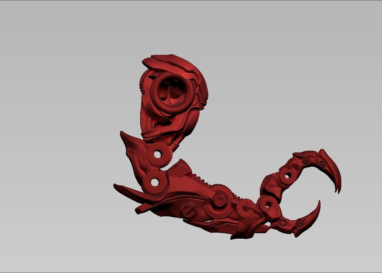 robotic mechanical dragon dinosaurs claw arm kitbash 3D print model_8