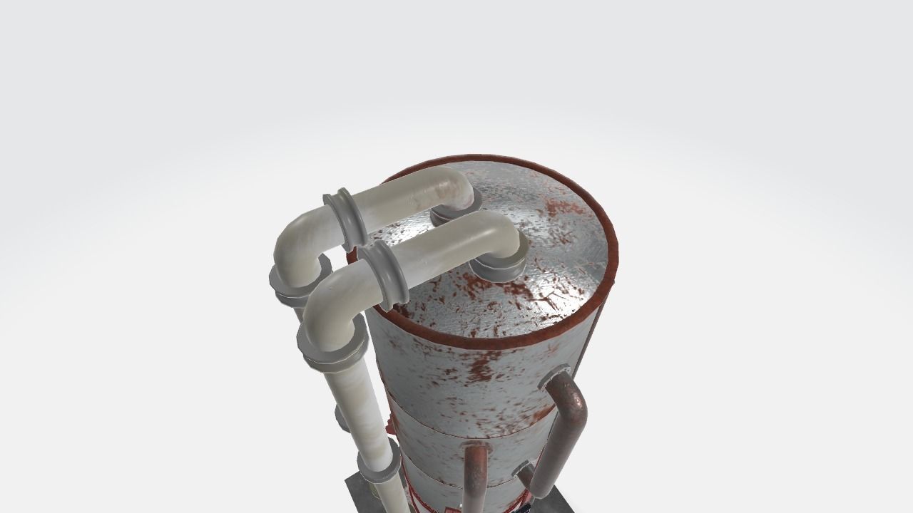 Big Industrial Cylinder 3D model Low-poly 3D model_9