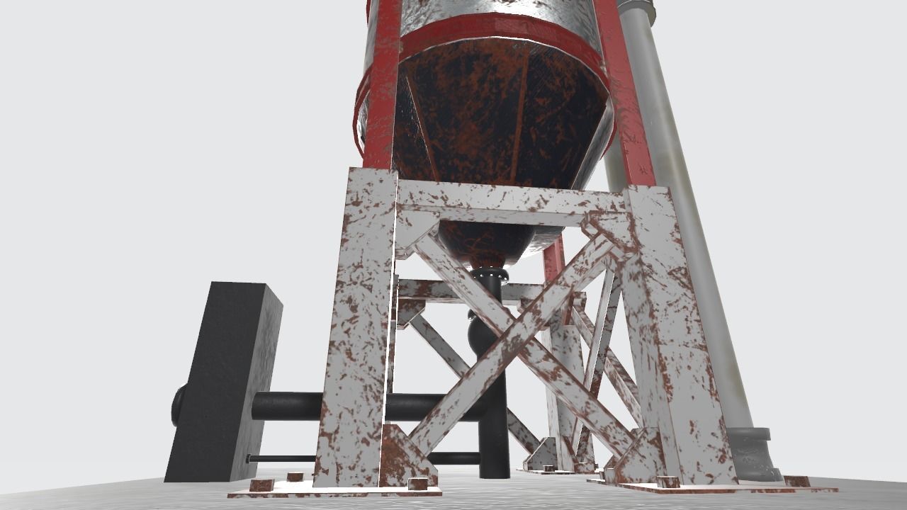 Big Industrial Cylinder 3D model Low-poly 3D model_1