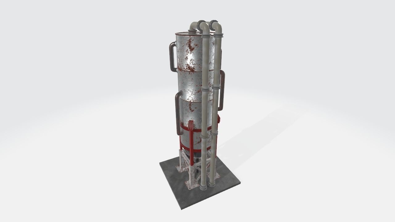 Big Industrial Cylinder 3D model Low-poly 3D model_4