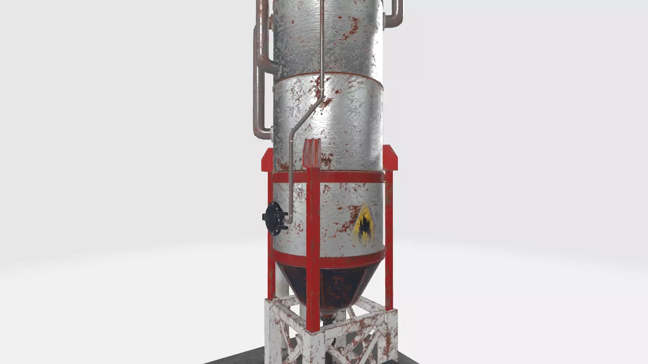 Big Industrial Cylinder 3D model Low-poly 3D model_0