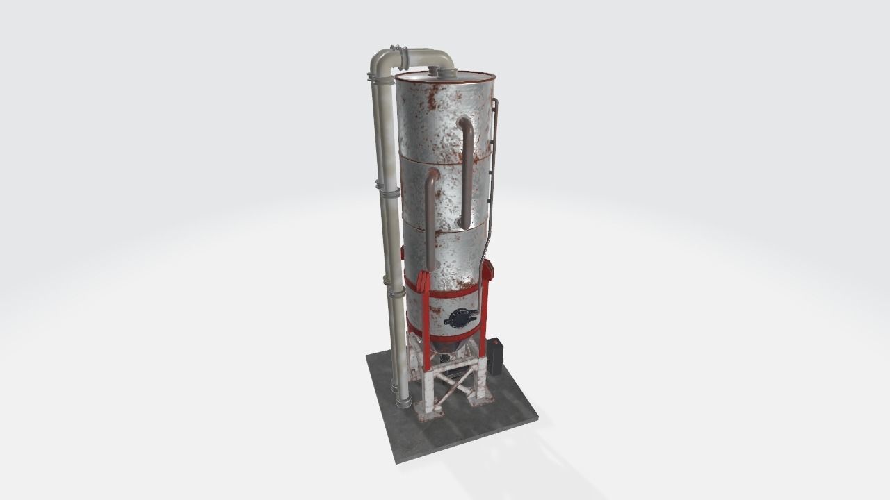 Big Industrial Cylinder 3D model Low-poly 3D model_6