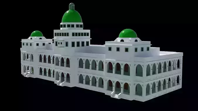 Suez Canal Authority Building Low-poly 3D model