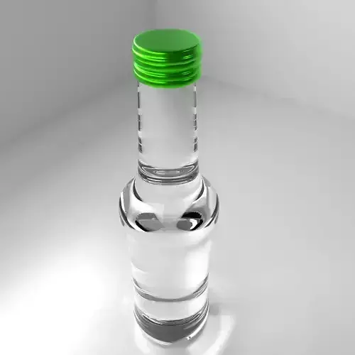 Glass Bottle 18 Green Cap