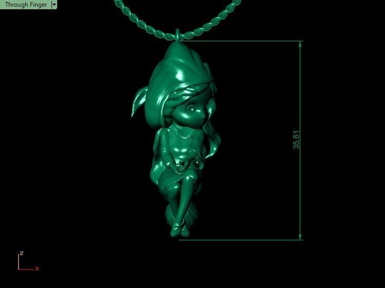 Little magic magerit pendant 3D print model_16
