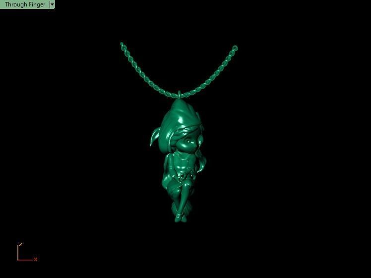 Little magic magerit pendant 3D print model_3