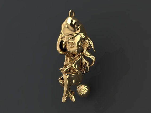 Little magic magerit pendant 3D print model_1