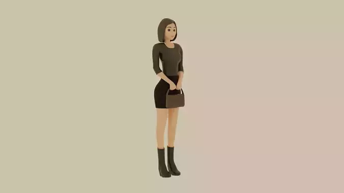 Pretty Girl 3D model