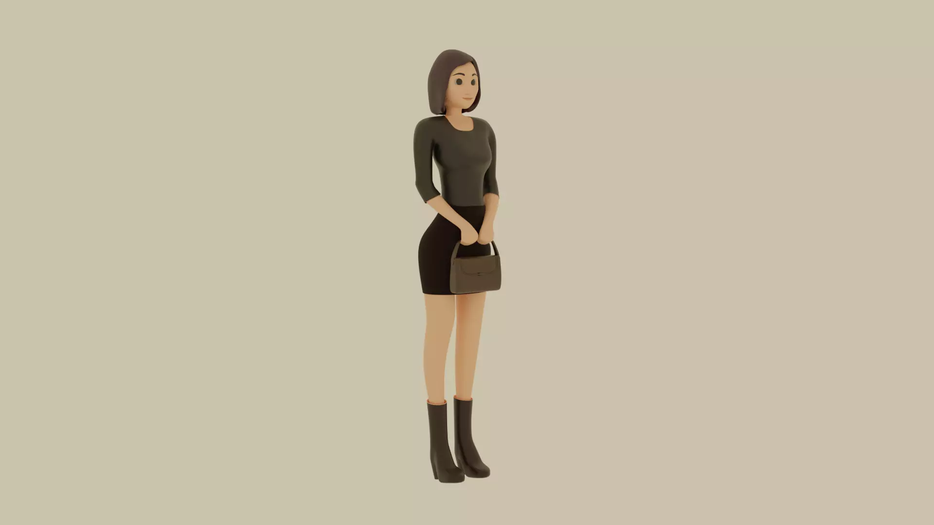 Pretty Girl 3D model 3D model