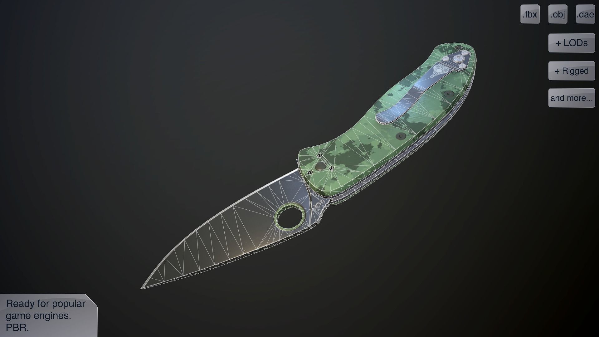 Clasp knives spider vol pack Low-poly 3D model_5