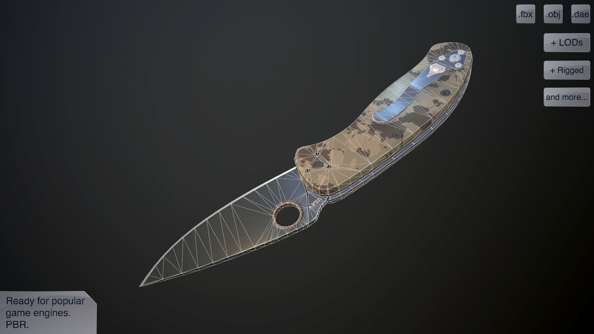 Clasp knives spider vol pack Low-poly 3D model_21