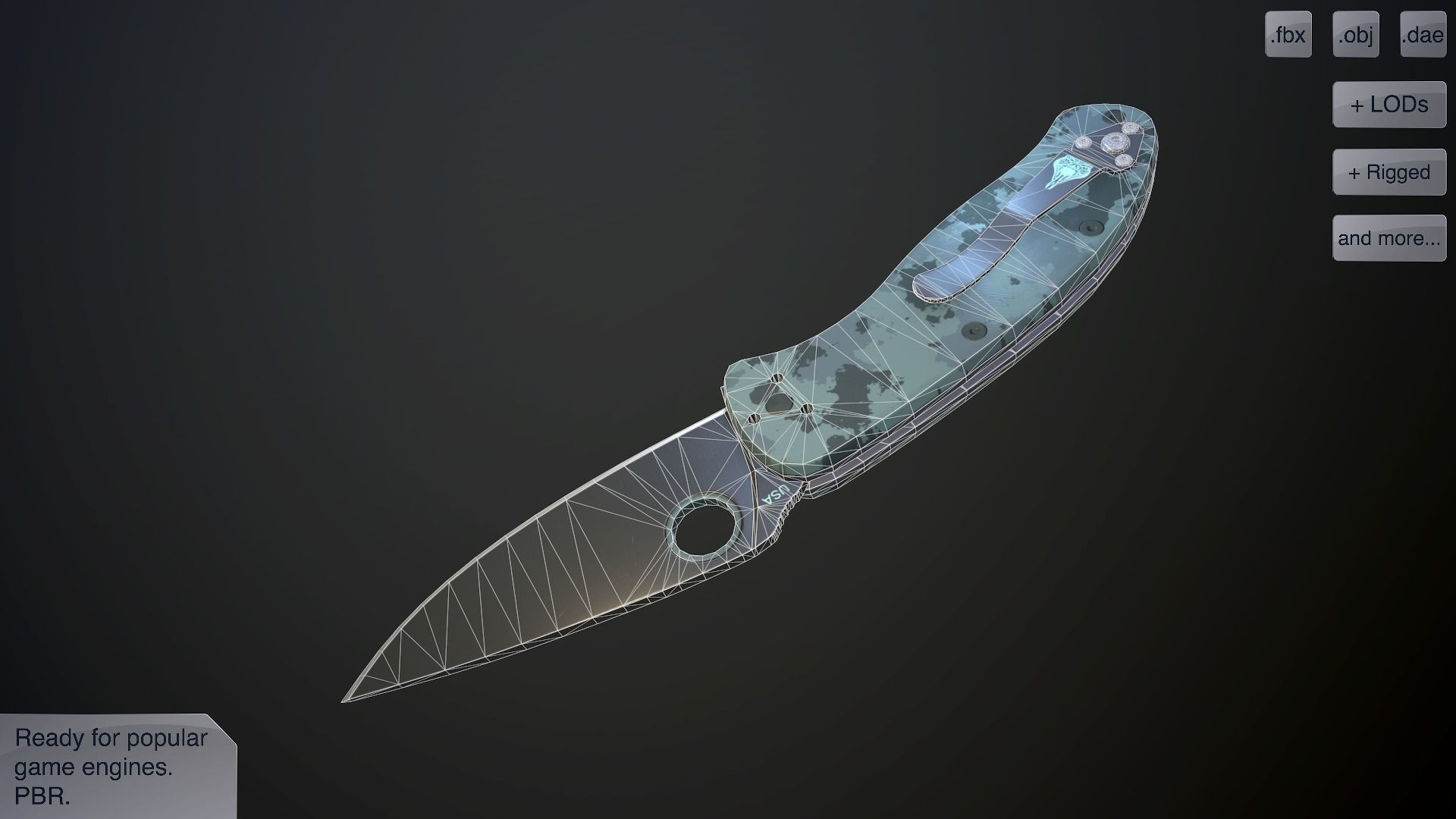 Clasp knives spider vol pack Low-poly 3D model_13