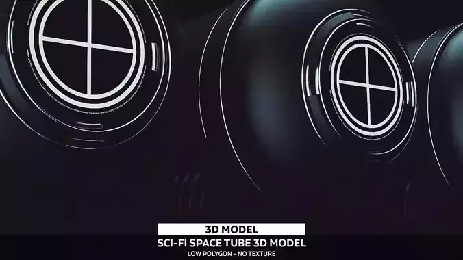 N42 Sci Fi Tube  Low-poly 3D model